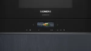 Siemens BF722L1B1 iQ700 kuchenna kuchenka mikrofalowa do zabudowy, czarna, stal szlachetna