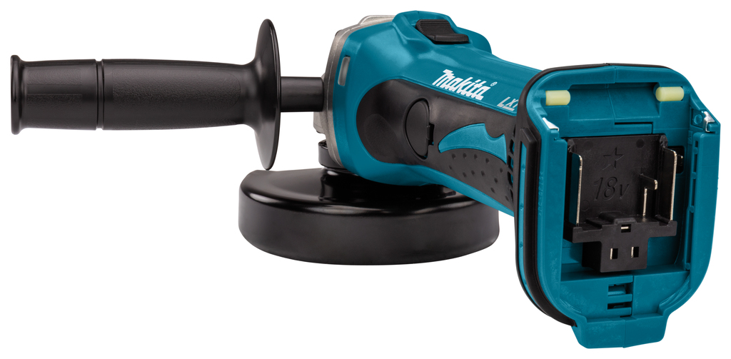 Makita DGA452RTJ Akku-Winkelschleiferset mit 2x BL1850B + DC18RC im Makpac