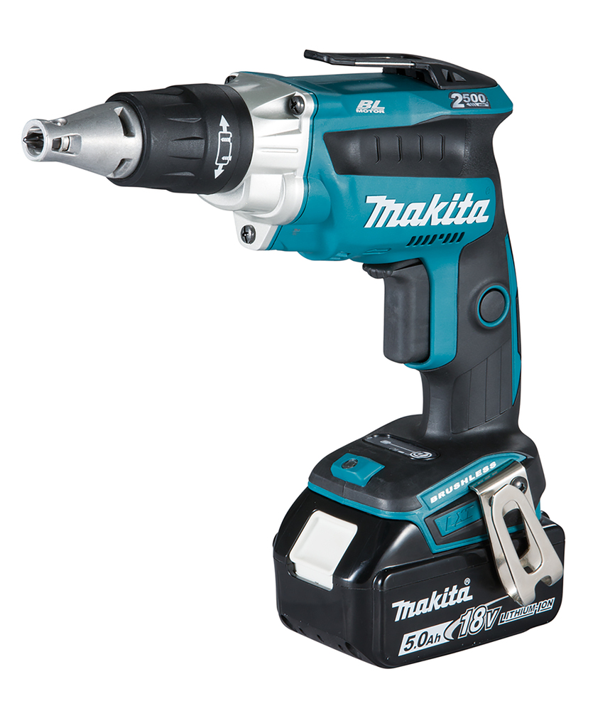 Makita DFS250RTJ LXT Wkrętarka akumulatorowa z 2 akumulatorami 5,0 Ah, szybką ładowarką i systemem MAKPAC Tran