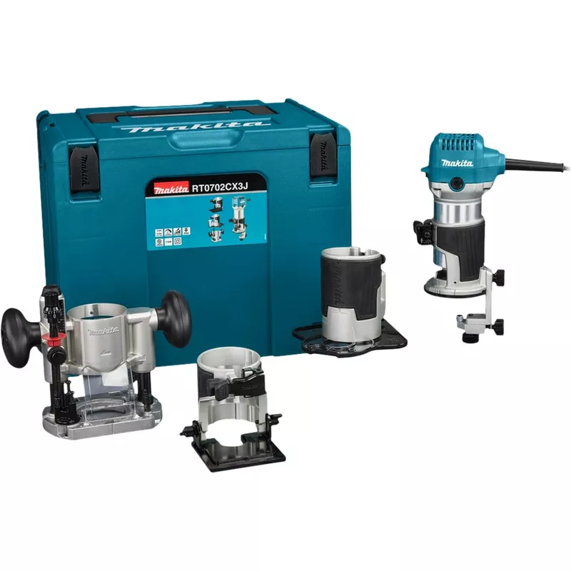 Makita RT0702CX3J Frezarko-wycinarka (składająca się z RT0702CX2J + 195562-2)