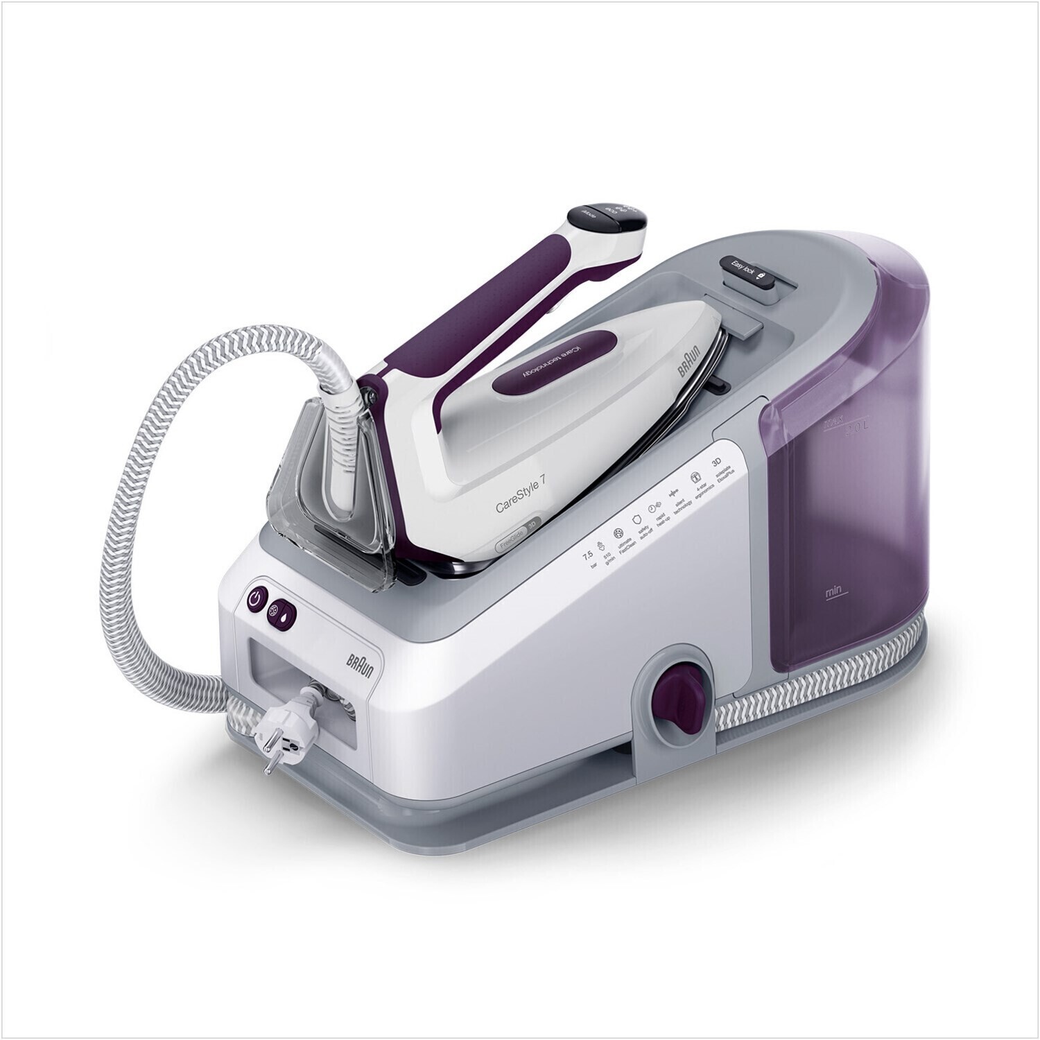 Stacja parowa Braun CareStyle 7 IS 7266 fioletowa