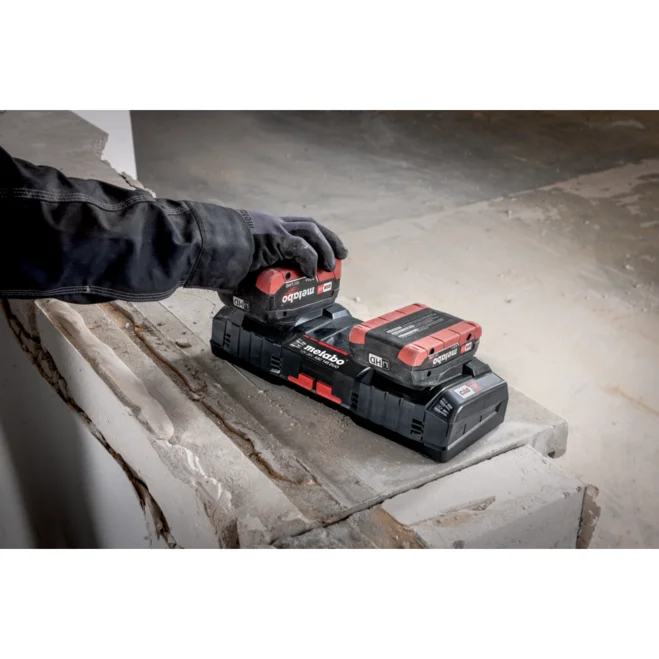 Metabo Basis-Set 4x LiHD Akkupack 18 V 10,0 Ah Li-Ion Akku CAS System ( 685143000 ) + ASC 145 DUO Doppel Ladegerät + metaBOX