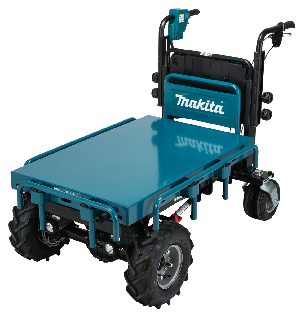 Makita DCU601Z Akku-Schubkarre 2x18V LXT – 300 kg Tragkraft mit elektrischem Lift