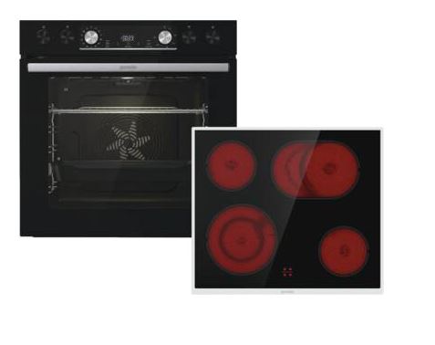 Gorenje Black Set 4 Pyrolysis Piekarnik do zabudowy BCIX6737E05BG + ECD634X