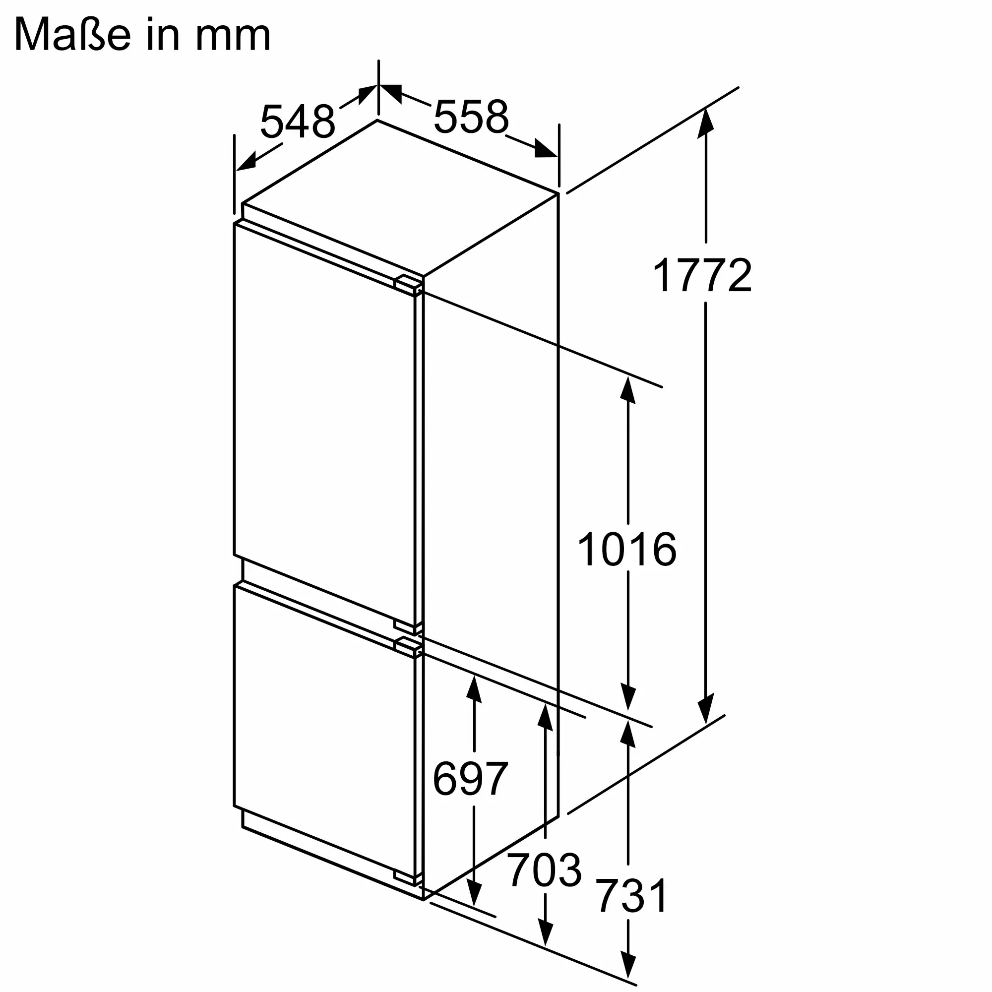 Siemens KI86NADD0 iQ500 Einbau-Kühl-Gefrierkombination – 260 Liter, noFrost, hyperFresh