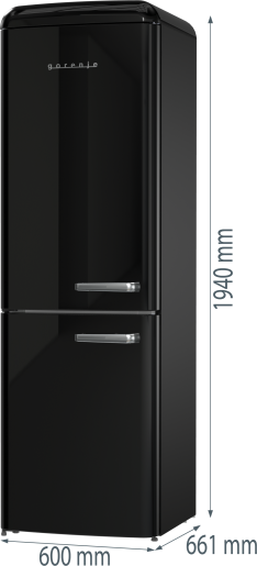 Gorenje ONRK619DBK-L Kühl-Gefrier-Kombination (Linksanschlag)