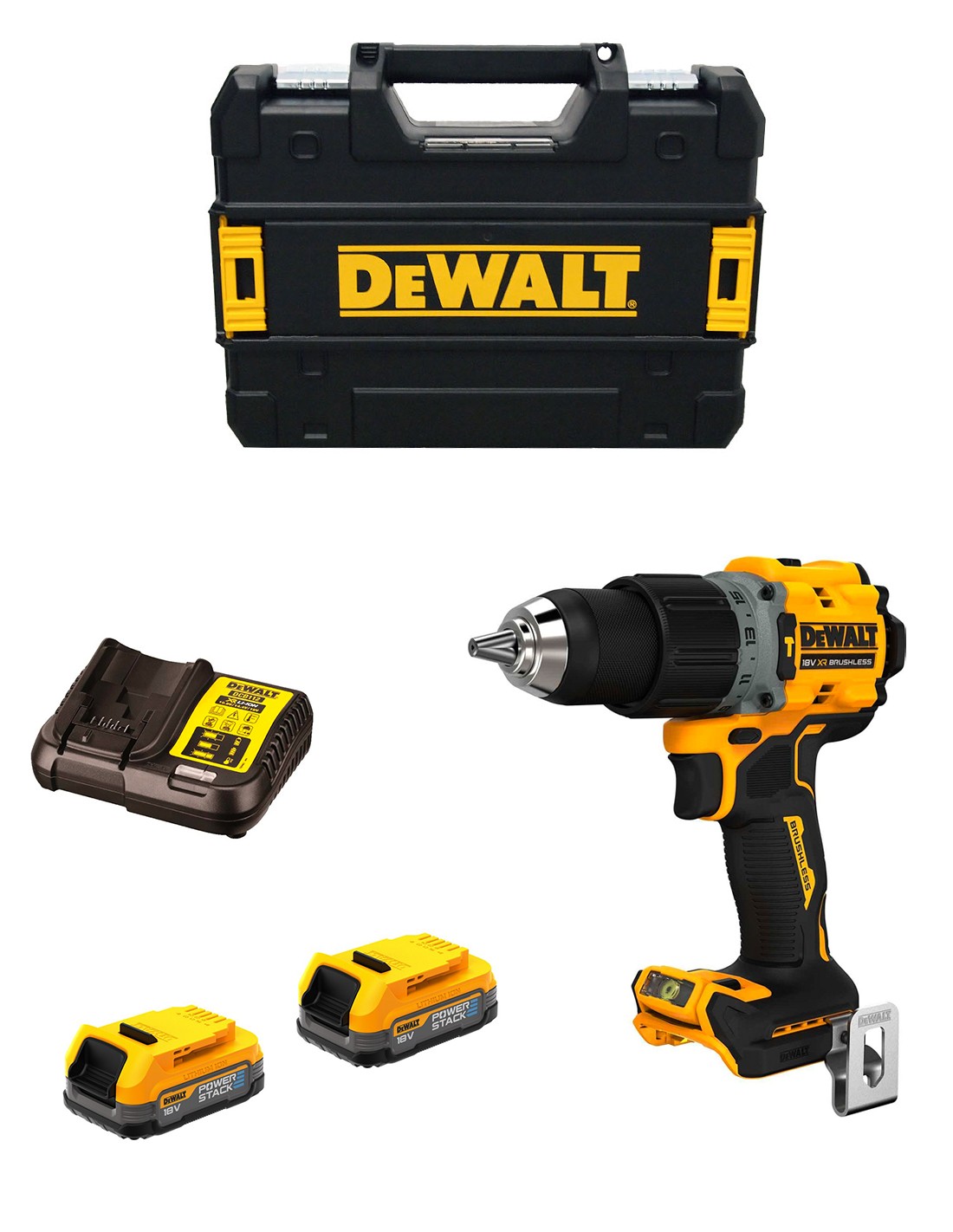 DeWalt DCD805E2T Akumulatorowa wiertarko-wkrętarka udarowa 18 V / 1,7 Ah