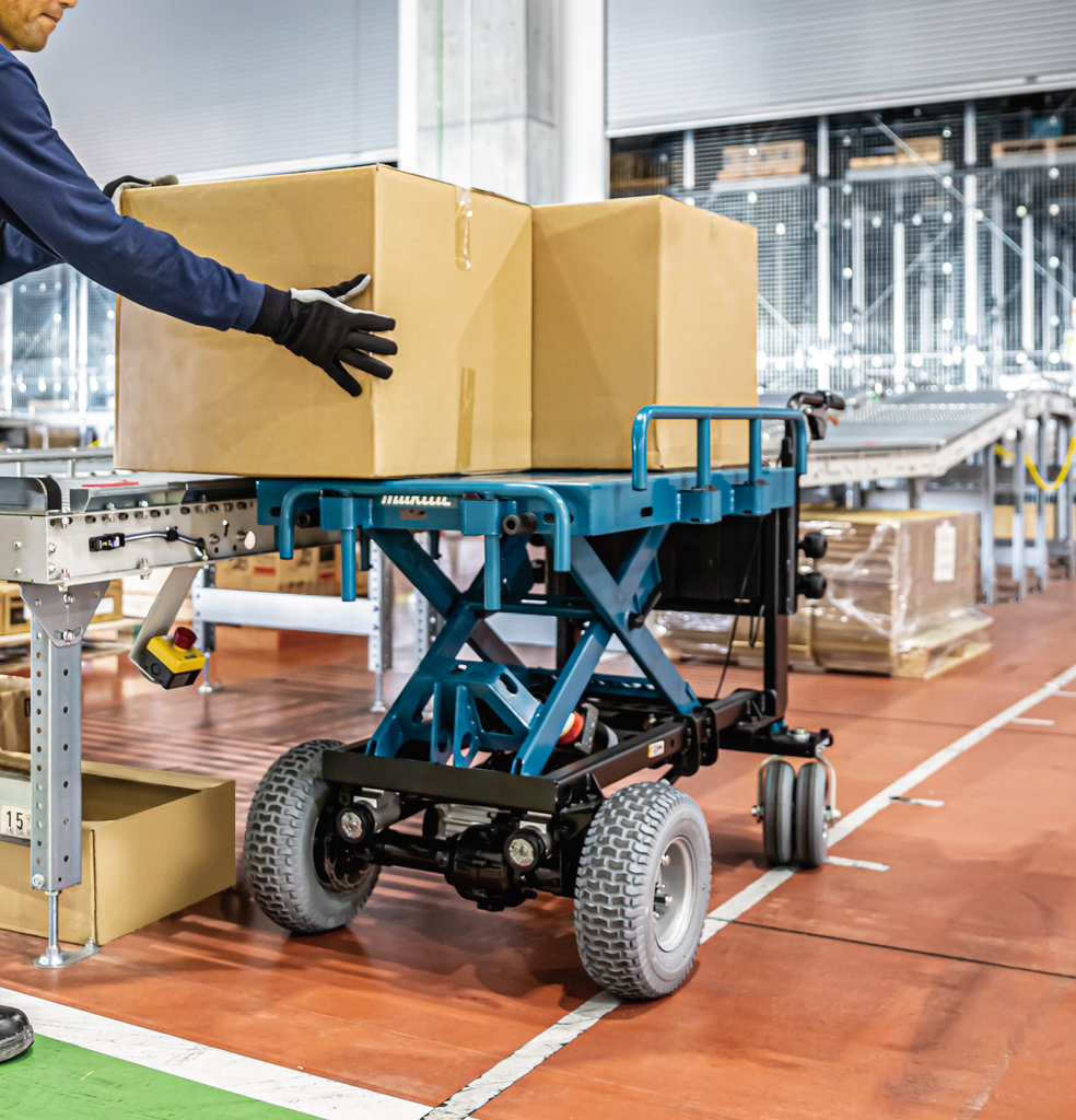 Makita DCU601Z Akku-Schubkarre 2x18V LXT – 300 kg Tragkraft mit elektrischem Lift
