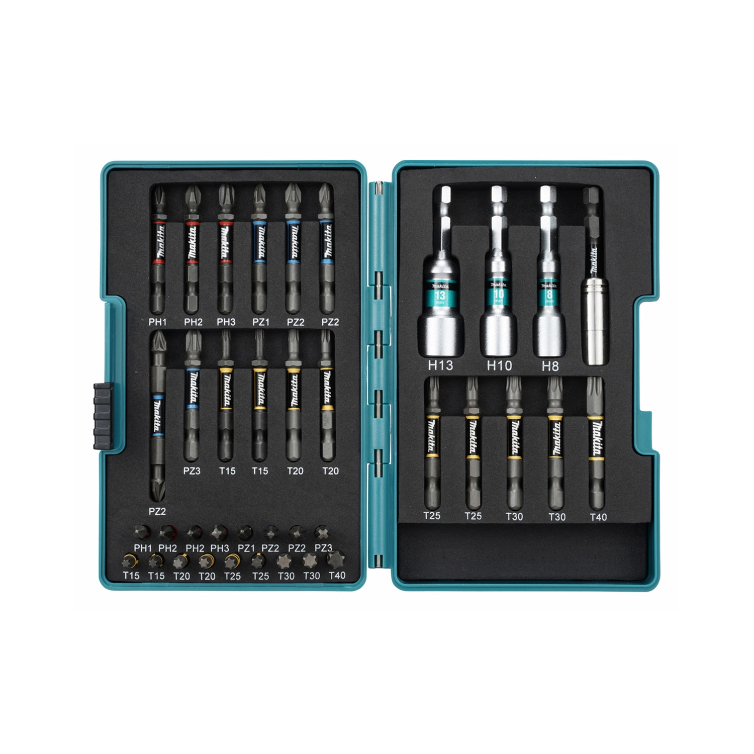 Makita DTD173ZJX2 18V LXT Akku-Schlagschrauber 180 Nm inkl. Makpac & 38-tlg. Impact Premier Bit-Set