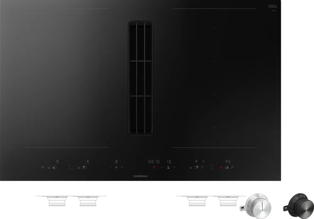 Gaggenau CV482105 Seria 400 Płyta indukcyjna z funkcją flex i zintegrowanym systemem wentylacyjnym 80 CM
