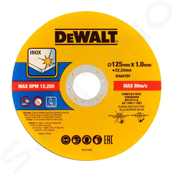 DeWalt DT20598 tarcze tnące do stali nierdzewnej 125 mm 