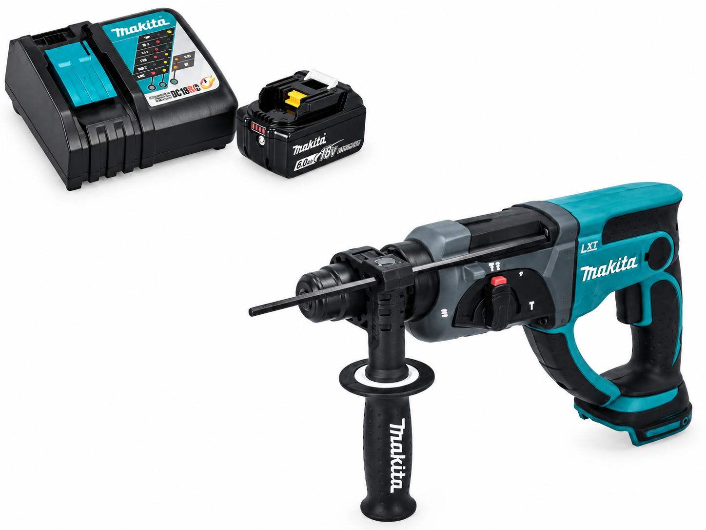 Makita DHR202RT1 Akku Kombihammer 18 V 2,0 J SDS Plus + 1x Akku 5,0 Ah + Ladegerät